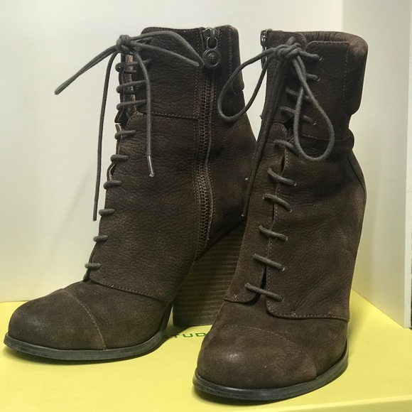 MAXSTUDIO Brown ankle booties size 7.5 - Picture 1 of 8